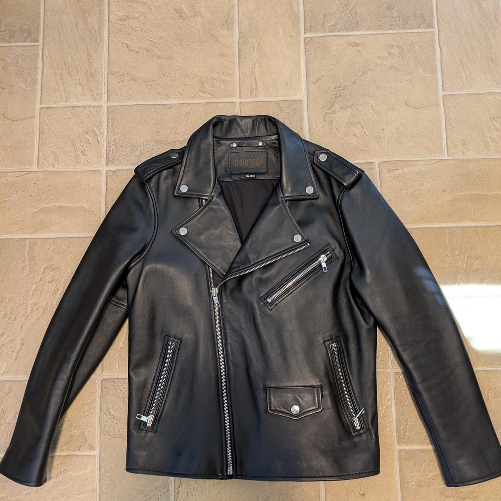 Black Leather Biker Jacket